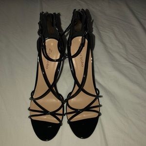 Black open toe with straps